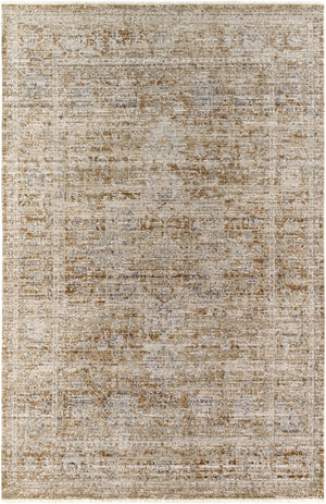 Livabliss Margaret Flatweave Runner Turkish Woven Polyester Rug for Hallways and Entryways Taupe, Dark Bro 5'3" x 7'10" BOMG2310-53710