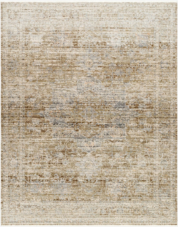 Livabliss Margaret Flatweave Runner Turkish Woven Polyester Rug for Hallways and Entryways Taupe, Dark Bro 7'10" x 10' BOMG2310-71010