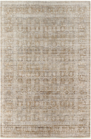 Livabliss Margaret Bohemian Flatweave Polyester Area Rug with Fringe for Indoor Outdoor Living Spaces Taupe, Charcoal 5'3" x 7'10" BOMG2311-53710