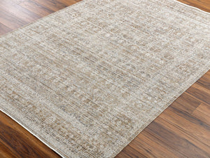 Livabliss Margaret Bohemian Flatweave Polyester Area Rug with Fringe for Indoor Outdoor Living Spaces Taupe, Charcoal 5'3" x 7'10" BOMG2311-53710