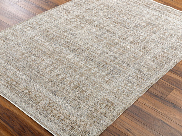 Livabliss Margaret Bohemian Flatweave Polyester Area Rug with Fringe for Indoor Outdoor Living Spaces Taupe, Charcoal 5'3" x 7'10" BOMG2311-53710
