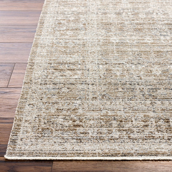 Livabliss Margaret Bohemian Flatweave Polyester Area Rug with Fringe for Indoor Outdoor Living Spaces Taupe, Charcoal 5'3" x 7'10" BOMG2311-53710