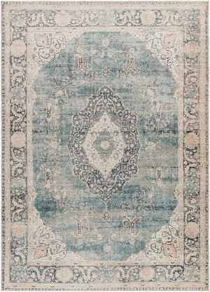 Livabliss Marlene Large Polyester Area Rug with Subtle Sheen for Elegant Living Spaces Ice Blue, Blue 9'1" x 12' BOMN2300-9212