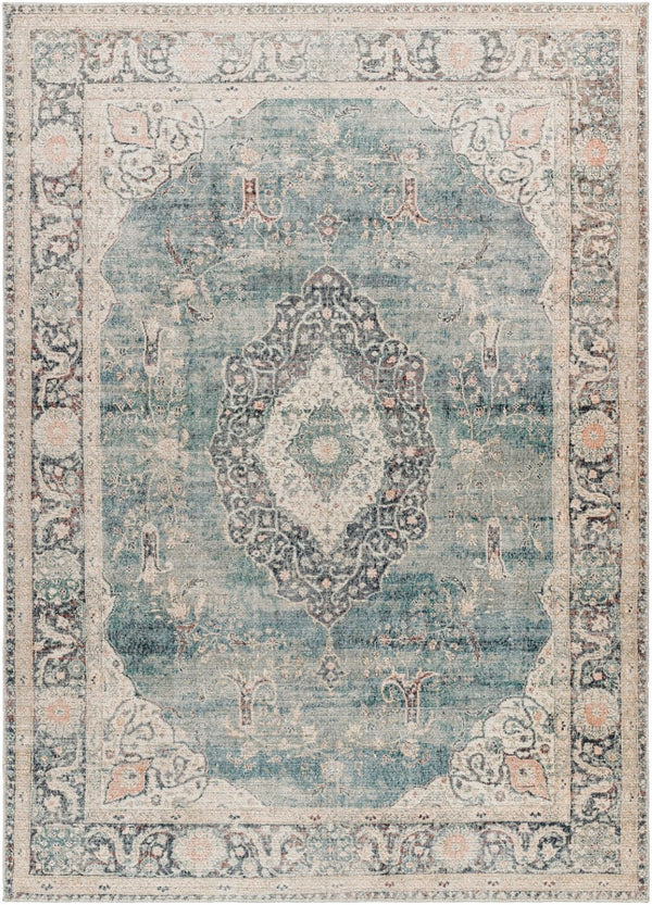 Livabliss Marlene Large Polyester Area Rug with Subtle Sheen for Elegant Living Spaces Ice Blue, Blue 9'1" x 12' BOMN2300-9212
