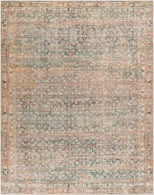 Livabliss Marlene Large Format Polyester Area Rug for Living and Dining Rooms Turkish Woven Emerald, Seafoa 7'9" x 10' BOMN2302-71010