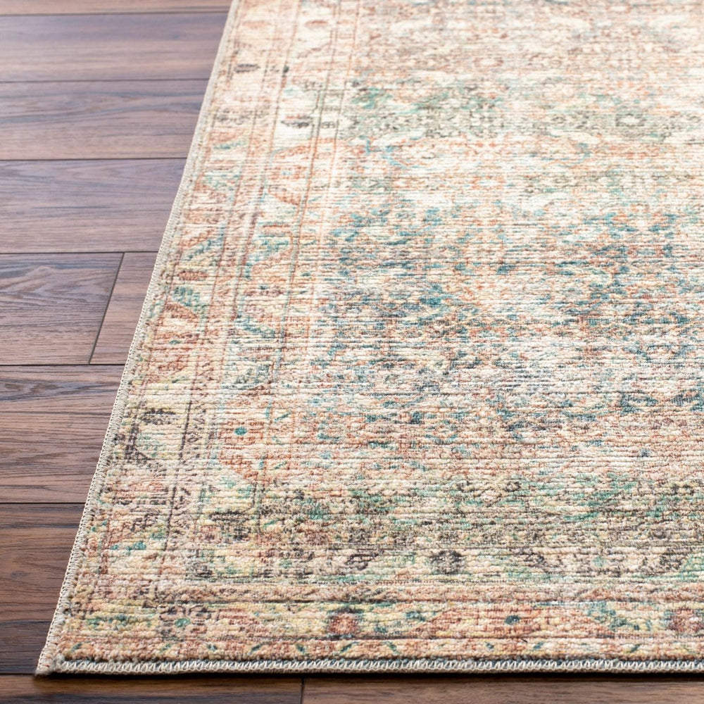 Livabliss Marlene Large Format Polyester Area Rug for Living and Dining Rooms Turkish Woven Emerald, Seafoa 7'9" x 10' BOMN2302-71010