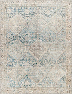 Livabliss Marlene Machine Woven Geometric Area Rug for Contemporary Living and Dining Spaces Emerald, Seafoa 5'2" x 7' BOMN2304-537