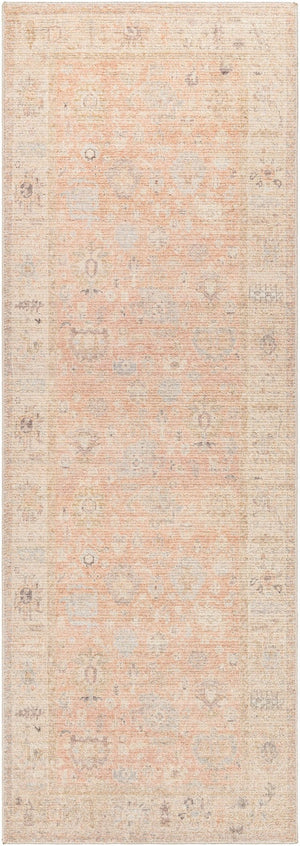 Livabliss Marlene Machine Woven Polyester Area Rug for Large Living Spaces with Medium Pile Dusty Pink, Tan 2'7" x 7'3" BOMN2307-2773