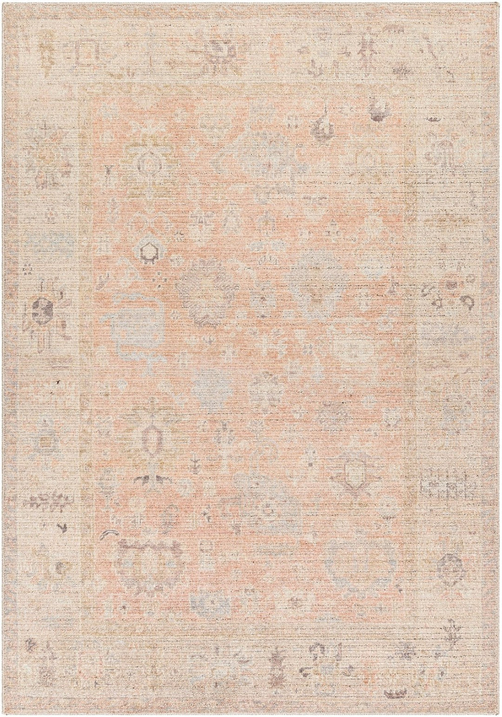 Livabliss Marlene Machine Woven Polyester Area Rug for Large Living Spaces with Medium Pile Dusty Pink, Tan 2'1" x 3'9" BOMN2307-2239