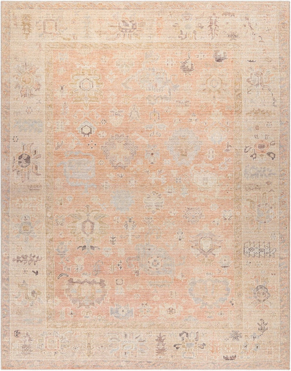 Livabliss Marlene Machine Woven Polyester Area Rug for Large Living Spaces with Medium Pile Dusty Pink, Tan 7'9" x 10' BOMN2307-71010