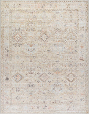 Livabliss Marlene Traditional Medallion Polyester Area Rug for Elegant Living and Dining Rooms Ivory, Cream 9'11" x 14' BOMN2308-1014