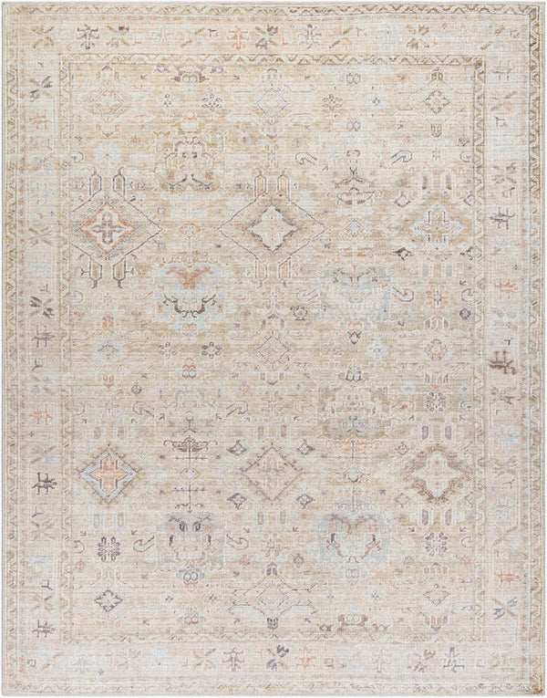 Livabliss Marlene Traditional Medallion Polyester Area Rug for Elegant Living and Dining Rooms Ivory, Cream 9'11" x 14' BOMN2308-1014
