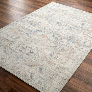 Livabliss Marlene Machine Woven Polyester Area Rug Geometric Pattern for Large Living Spaces Cream, Pale Blu 9'11" x 14' BOMN2309-1014