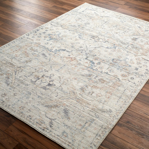 Livabliss Marlene Machine Woven Polyester Area Rug Geometric Pattern for Large Living Spaces Cream, Pale Blu 9'11" x 14' BOMN2309-1014