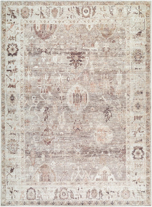 Livabliss Marlene Machine Woven Polyester Area Rug with Traditional Turkish Pattern for Large Rooms Light Brown, Iv 9'1" x 12' BOMN2311-9212