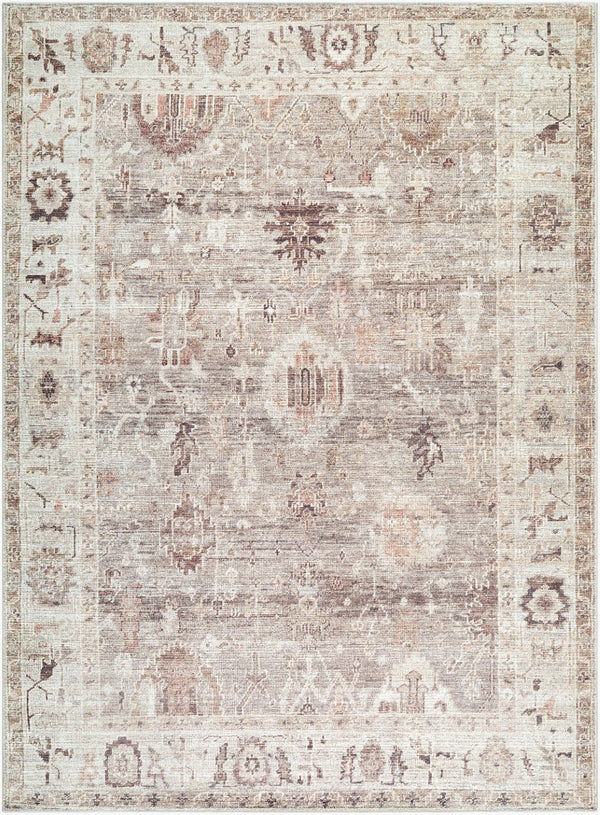 Livabliss Marlene Machine Woven Polyester Area Rug with Traditional Turkish Pattern for Large Rooms Light Brown, Iv 9'1" x 12' BOMN2311-9212