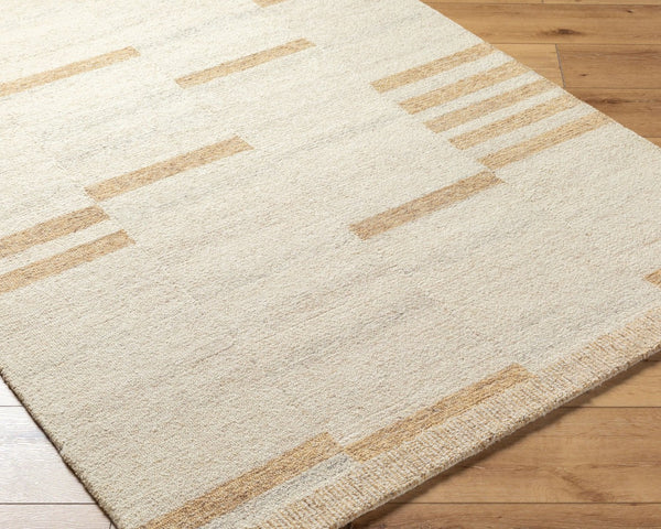 Livabliss Max Wool Hand Tufted Moroccan Striped Accent Rug Plush Artisan Crafted Neutral Decor Ivory, Light Be 8' x 10' BOMX2301-810