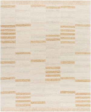 Livabliss Max Wool Hand Tufted Moroccan Striped Accent Rug Plush Artisan Crafted Neutral Decor Ivory, Light Be 8' x 10' BOMX2301-810
