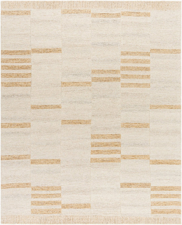 Livabliss Max Wool Hand Tufted Moroccan Striped Accent Rug Plush Artisan Crafted Neutral Decor Ivory, Light Be 8' x 10' BOMX2301-810