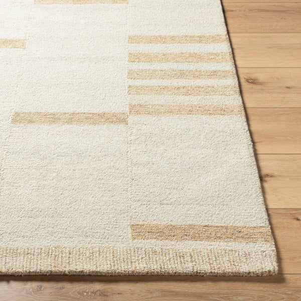 Livabliss Max Wool Hand Tufted Moroccan Striped Accent Rug Plush Artisan Crafted Neutral Decor Ivory, Light Be 8' x 10' BOMX2301-810
