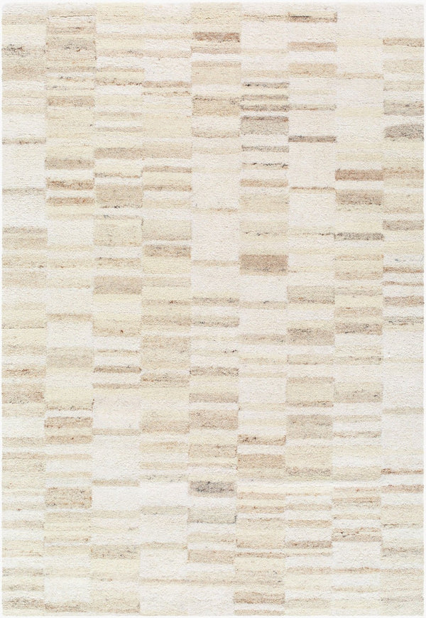 Livabliss Max Handcrafted Wool Accent Rug Mid-century Modern Flat Weave for Entryways and Cozy Spaces Tan, Medium Bro 8'10" x 12' BOMX2302-81012