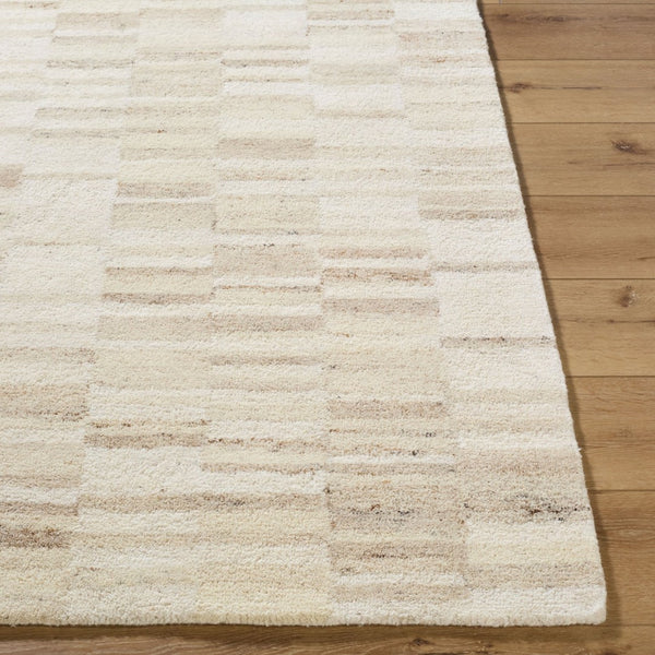 Livabliss Max Handcrafted Wool Accent Rug Mid-century Modern Flat Weave for Entryways and Cozy Spaces Tan, Medium Bro 8'10" x 12' BOMX2302-81012