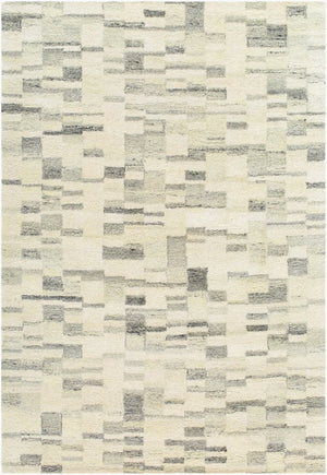 Livabliss Max Hand-tufted Wool Flatweave Rug with Mid-century Modern Pattern for Entryways Ivory, Charcoal 2' x 3' BOMX2303-23