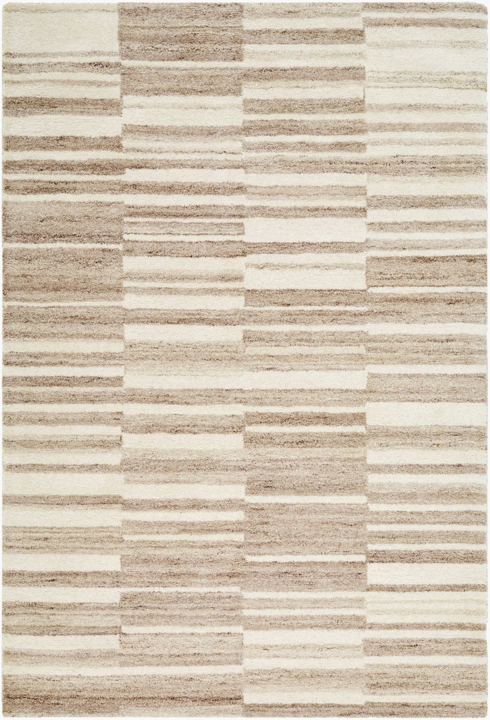 Livabliss Max Handmade Wool Flatweave Accent Rug for Entryways and Mid-century Modern Interiors Taupe, Cream 2' x 3' BOMX2304-23