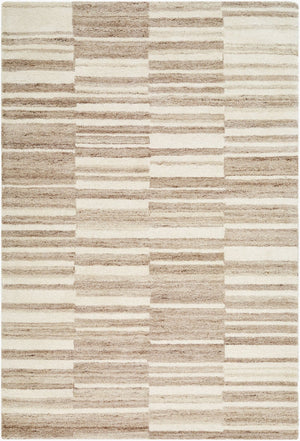 Livabliss Max Handmade Wool Flatweave Accent Rug for Entryways and Mid-century Modern Interiors Taupe, Cream 2' x 3' BOMX2304-23