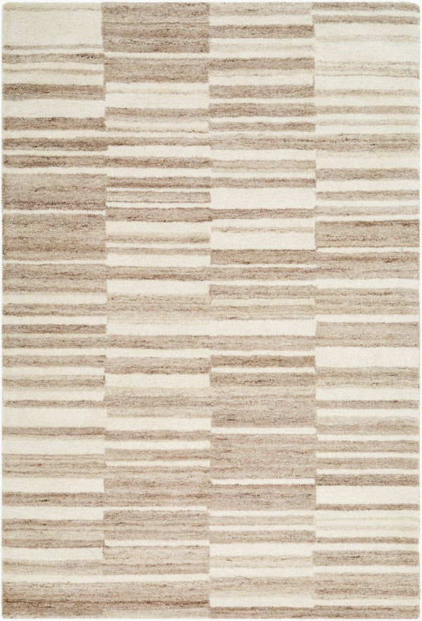 Livabliss Max Handmade Wool Flatweave Accent Rug for Entryways and Mid-century Modern Interiors Taupe, Cream 2' x 3' BOMX2304-23