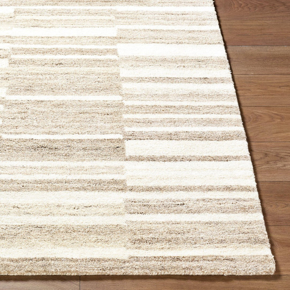 Livabliss Max Handmade Wool Flatweave Accent Rug for Entryways and Mid-century Modern Interiors Taupe, Cream 2' x 3' BOMX2304-23