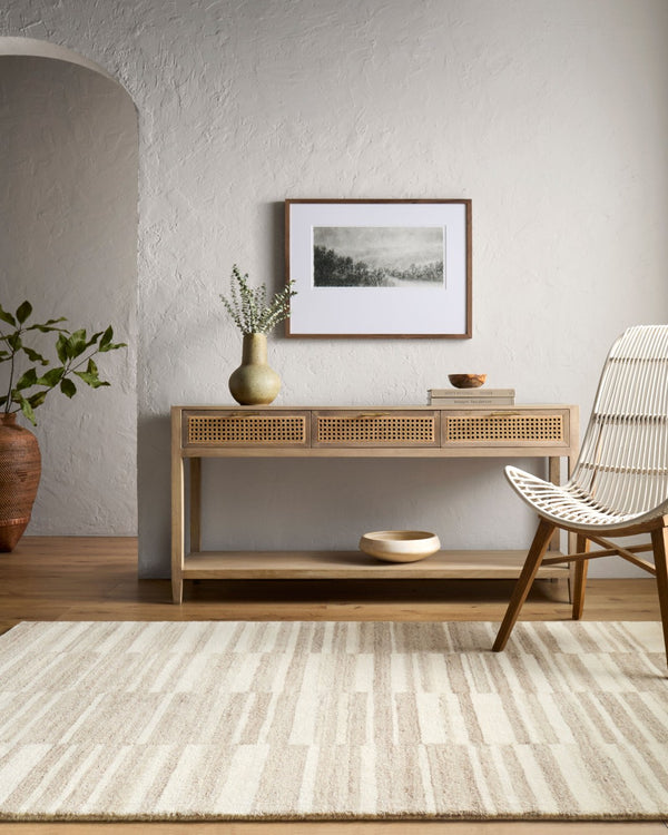 Livabliss Max Handmade Wool Flatweave Accent Rug for Entryways and Mid-century Modern Interiors Taupe, Cream 2' x 3' BOMX2304-23