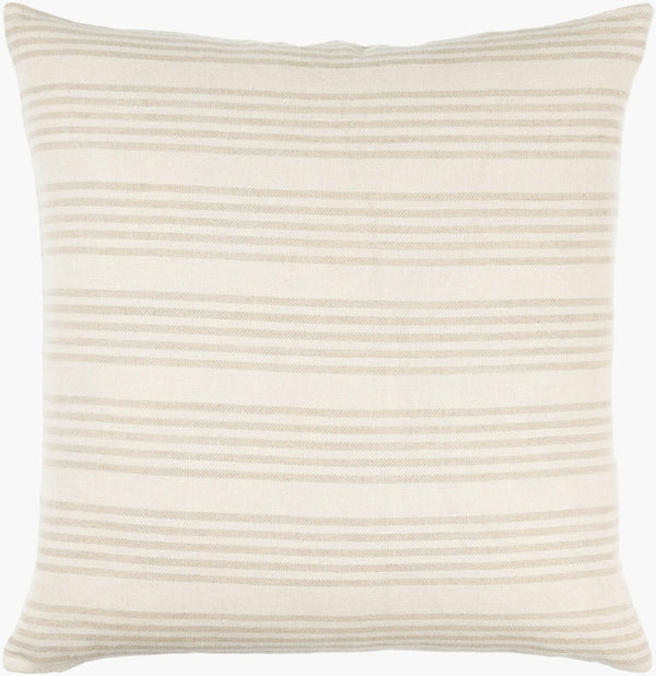Livabliss Mindy Linen Blend Accent Pillow Neutral Creme Tones for Sofas Beds and Chairs BOMY002-2222D