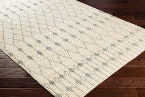 Surya Beni Ourain 2'6" X 8' Handmade Wool Rug - Elegant Global Design For Timeless Home Charm & Durability Ivory Wool Bon2300-268