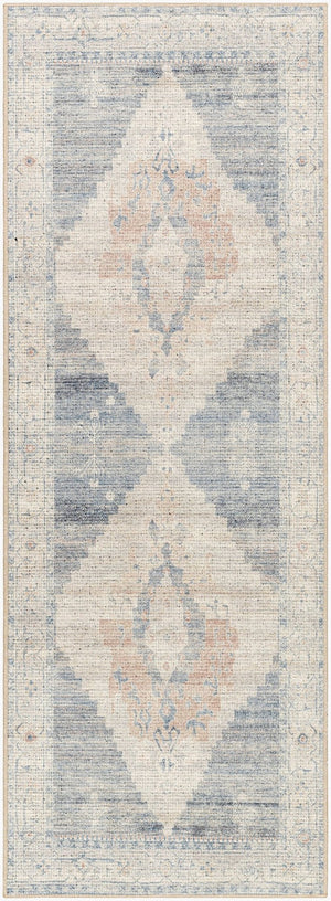 Livabliss Luca Collection Machine Woven Polyester Accent Rug for Entryways and Cozy Reading Nooks Denim, Light Gr 2'7" x 7'3" BONC2300-2773
