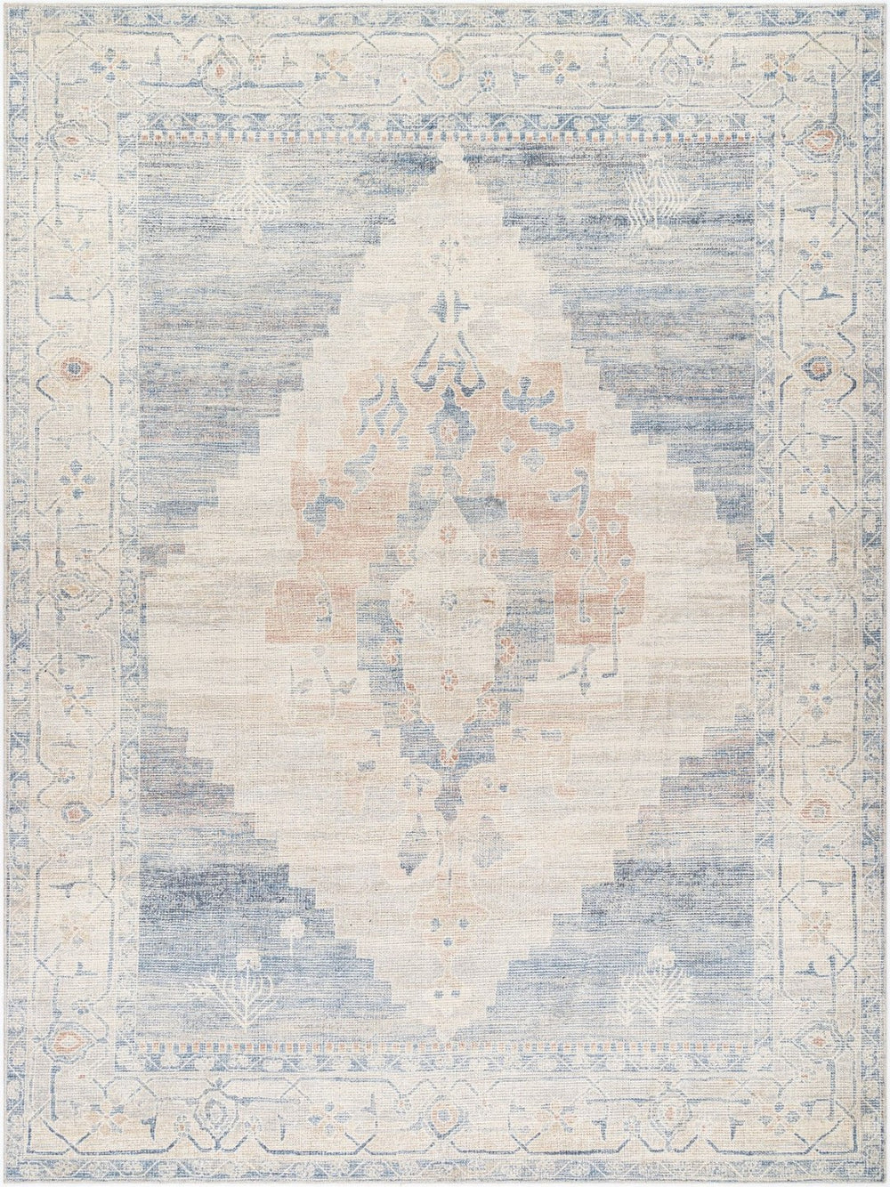 Livabliss Luca Collection Machine Woven Polyester Accent Rug for Entryways and Cozy Reading Nooks Denim, Light Gr 9'2" x 12' BONC2300-9212