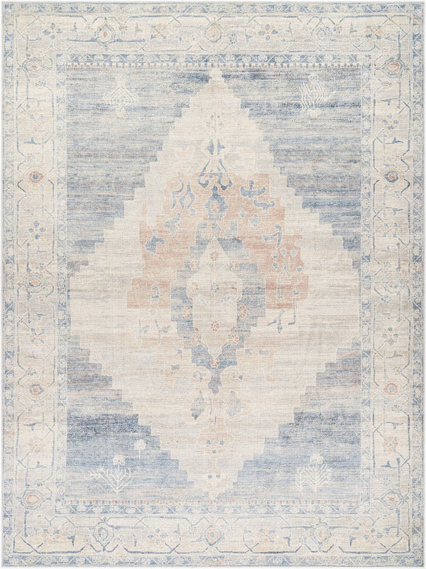 Livabliss Luca Collection Machine Woven Polyester Accent Rug for Entryways and Cozy Reading Nooks Denim, Light Gr 9'2" x 12' BONC2300-9212