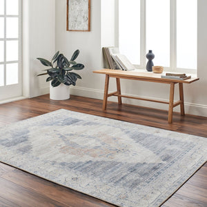Livabliss Luca Collection Machine Woven Polyester Accent Rug for Entryways and Cozy Reading Nooks Denim, Light Gr 9'2" x 12' BONC2300-9212