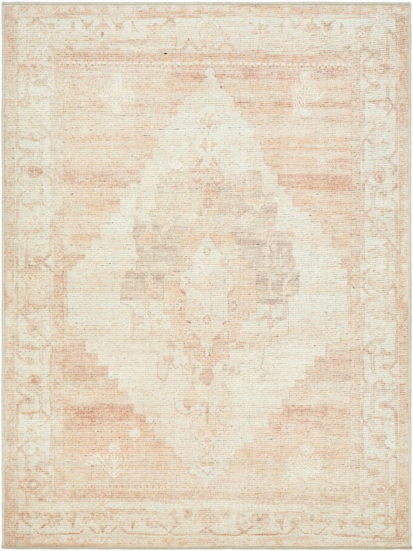 Livabliss Luca Medallion Accent Rug Turkish Woven Polyester for Entryway or Reading Nook Ivory, Dusty Pi 2'2" x 3'9" BONC2301-2239