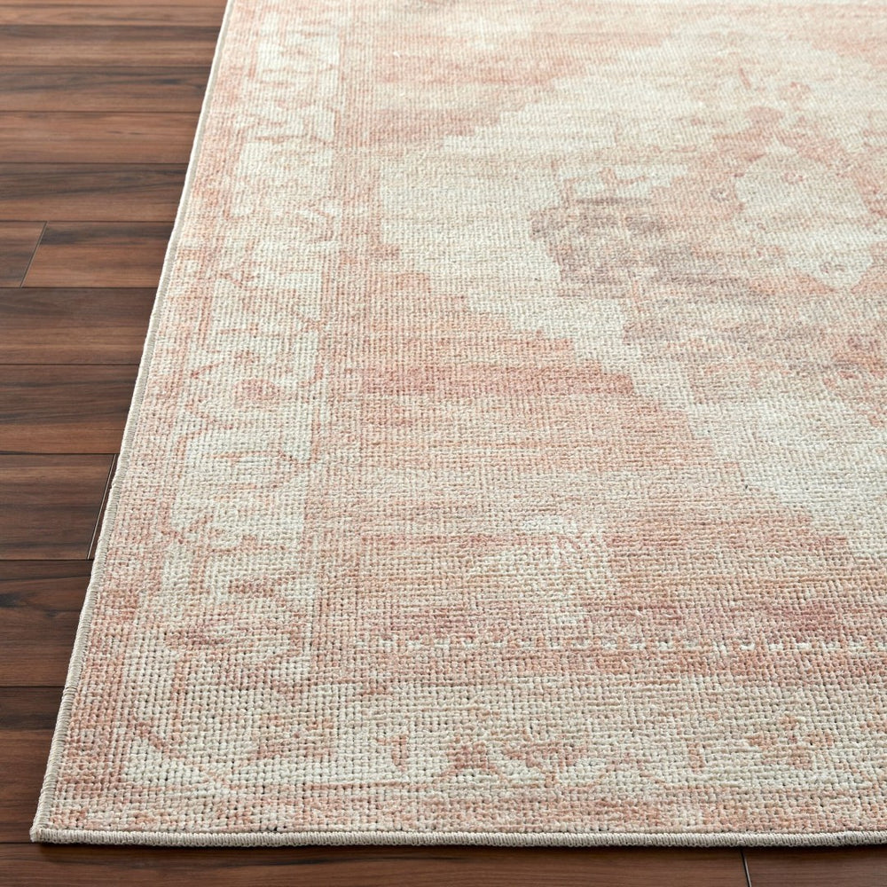 Livabliss Luca Medallion Accent Rug Turkish Woven Polyester for Entryway or Reading Nook Ivory, Dusty Pi 2'2" x 3'9" BONC2301-2239