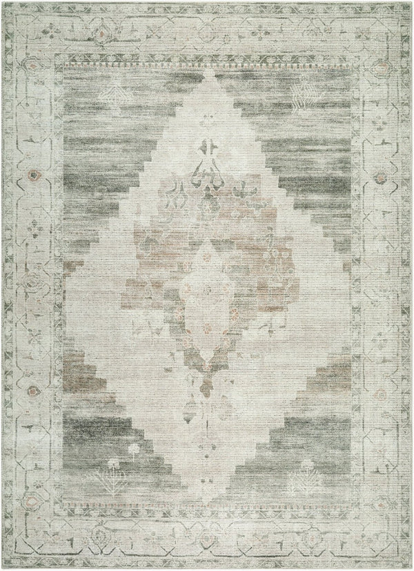 Livabliss Luca Traditional Accent Rug Machine Woven Polyester for Entryways and Cozy Spaces Cream, Oatmeal 2'2" x 3'9" BONC2303-2239