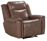 Parker House Atlantis - Smooth Latte Power Zero Gravity Recliner Brown 100% Leather ,Leather Match Matl#812phz-smlt