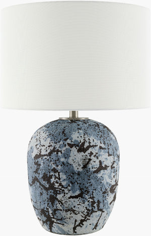 Livabliss Nerina Industrial Rustic Table Lamp with Linen Shade for Bedroom or Home Office BONR-001