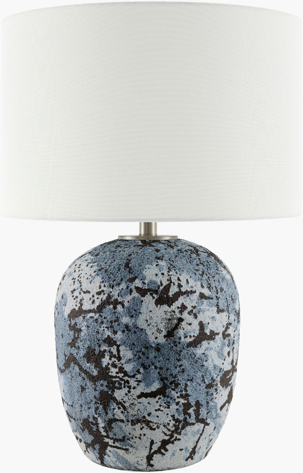 Livabliss Nerina Industrial Rustic Table Lamp with Linen Shade for Bedroom or Home Office BONR-001
