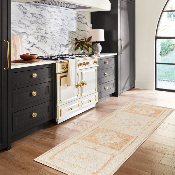 Livabliss Solana Machine Woven Polyester Area Rug Bohemian Global Pattern for Entryway or Bedroom Burnt Orange, I 2'7" x 7'3" BOOC2300-2773