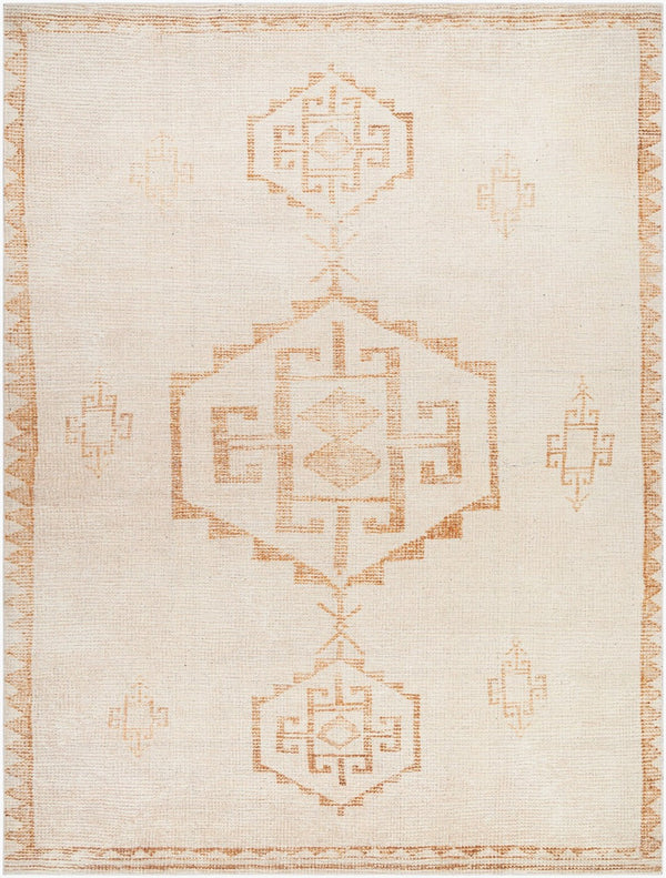 Livabliss Solana Machine Woven Polyester Accent Rug with Global Pattern for Entryway or Bedroom Ivory, Burnt Or 9'2" x 12' BOOC2301-9212