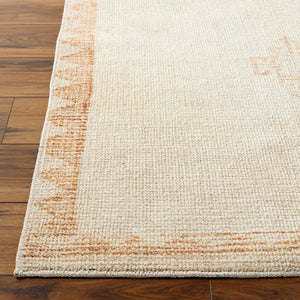 Livabliss Solana Machine Woven Polyester Accent Rug with Global Pattern for Entryway or Bedroom Ivory, Burnt Or 5'3" x 7' BOOC2301-537