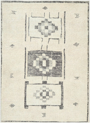 Livabliss Solana Bohemian Global Accent Rug Polyester Woven in Turkey for Entryways and Cozy Nooks Ivory, Black 5'3" x 7' BOOC2302-537