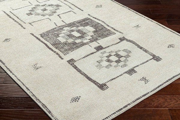 Livabliss Solana Bohemian Global Accent Rug Polyester Woven in Turkey for Entryways and Cozy Nooks Ivory, Black 5'3" x 7' BOOC2302-537