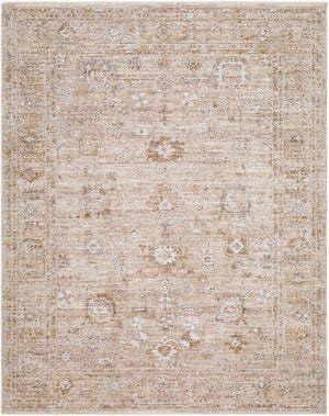 Livabliss Penny Traditional Medallion Runner Rug Turkish Polyester Fringe Hallway Accent Ivory, White 9' x 12'6" BOPE2300-9126
